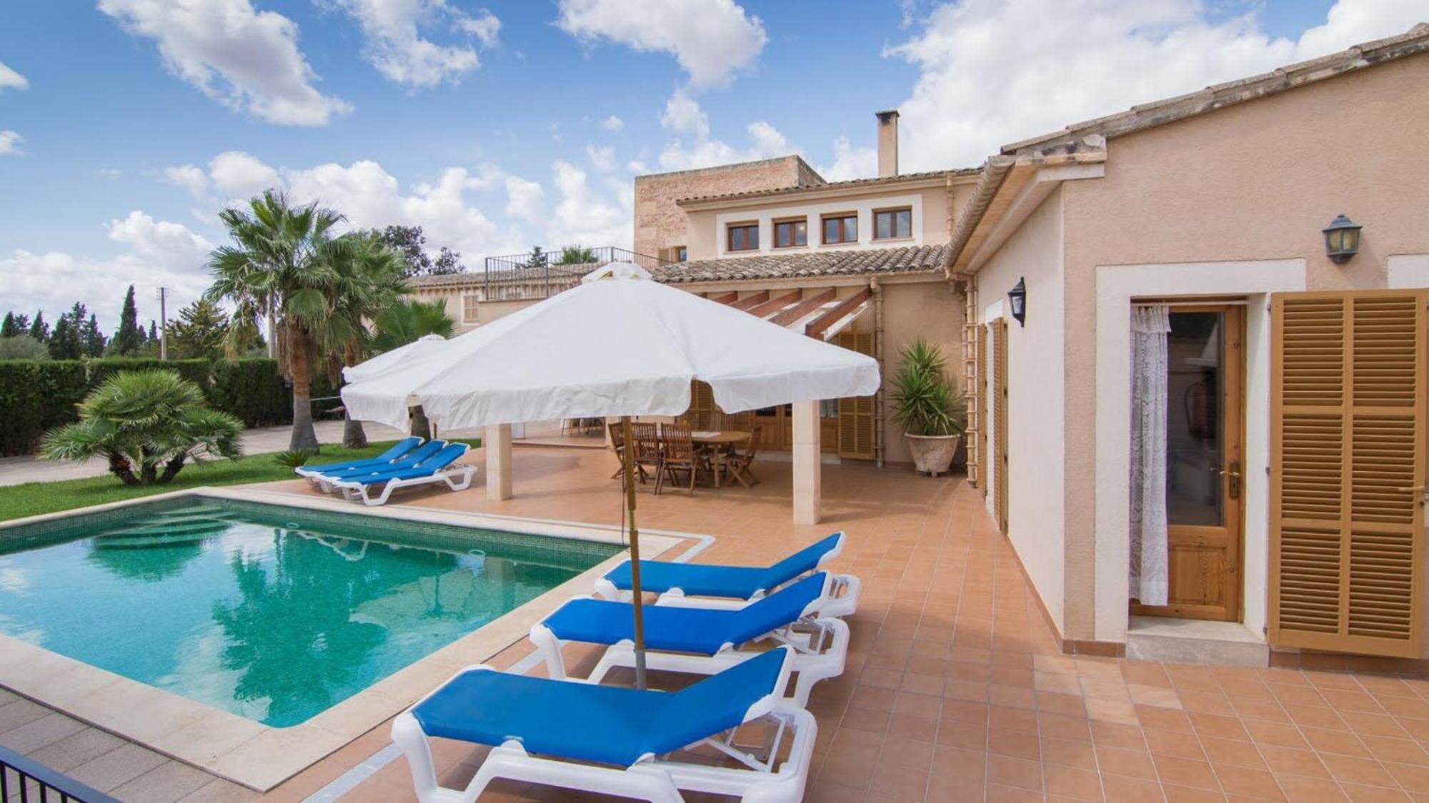 Finca rústica con piscina Cas Padrins de Campos Exterior foto