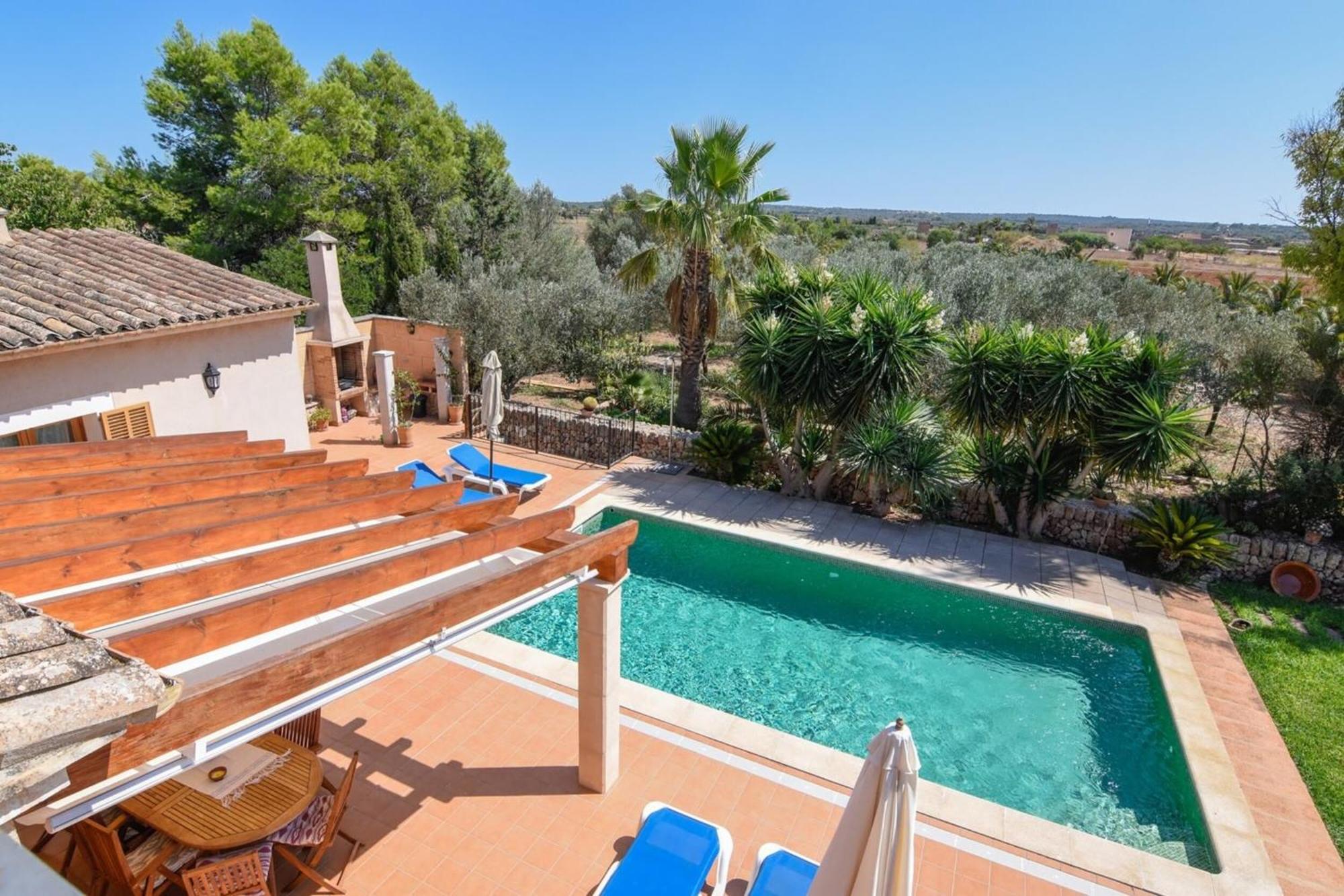 Finca rústica con piscina Cas Padrins de Campos Exterior foto