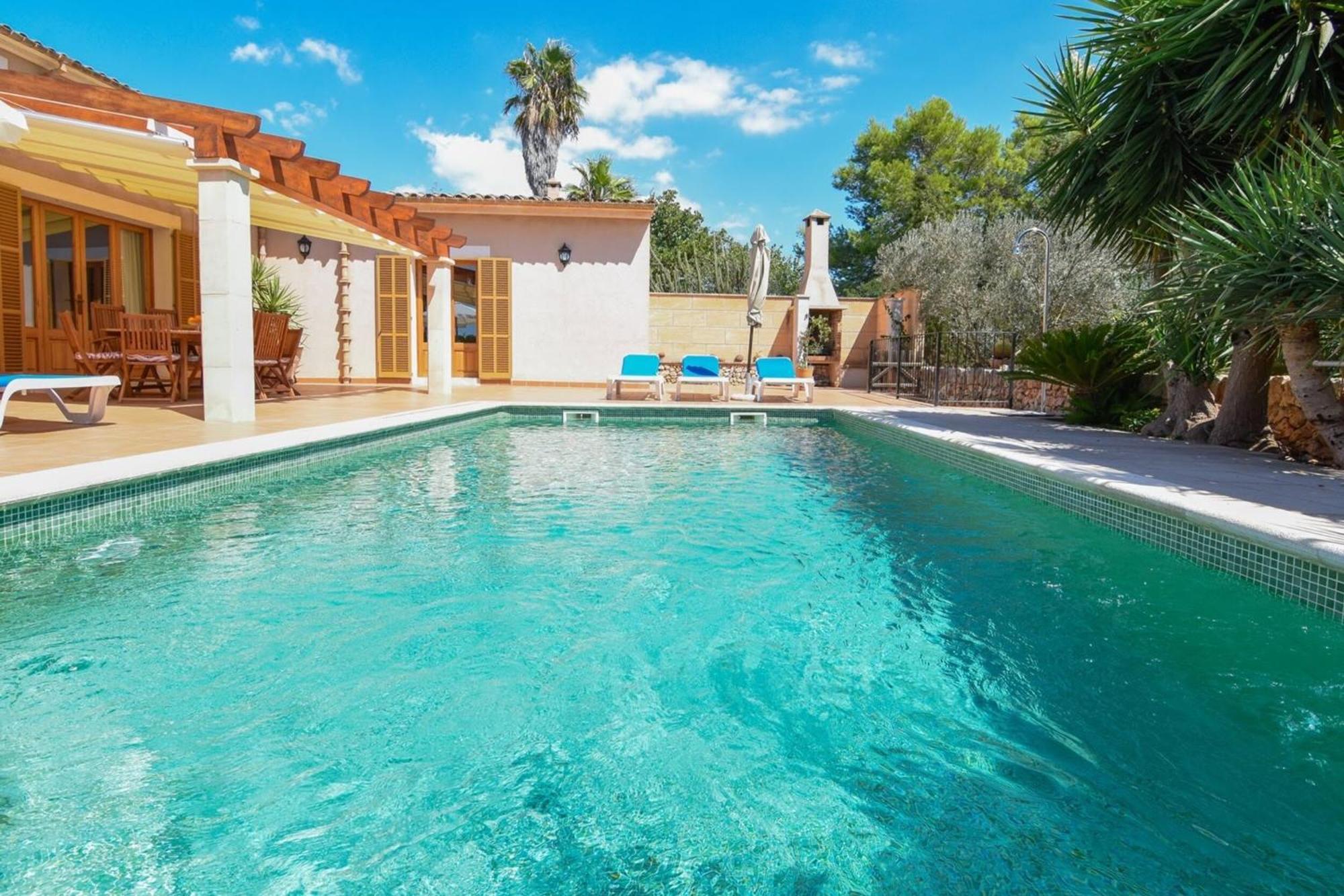 Finca rústica con piscina Cas Padrins de Campos Exterior foto