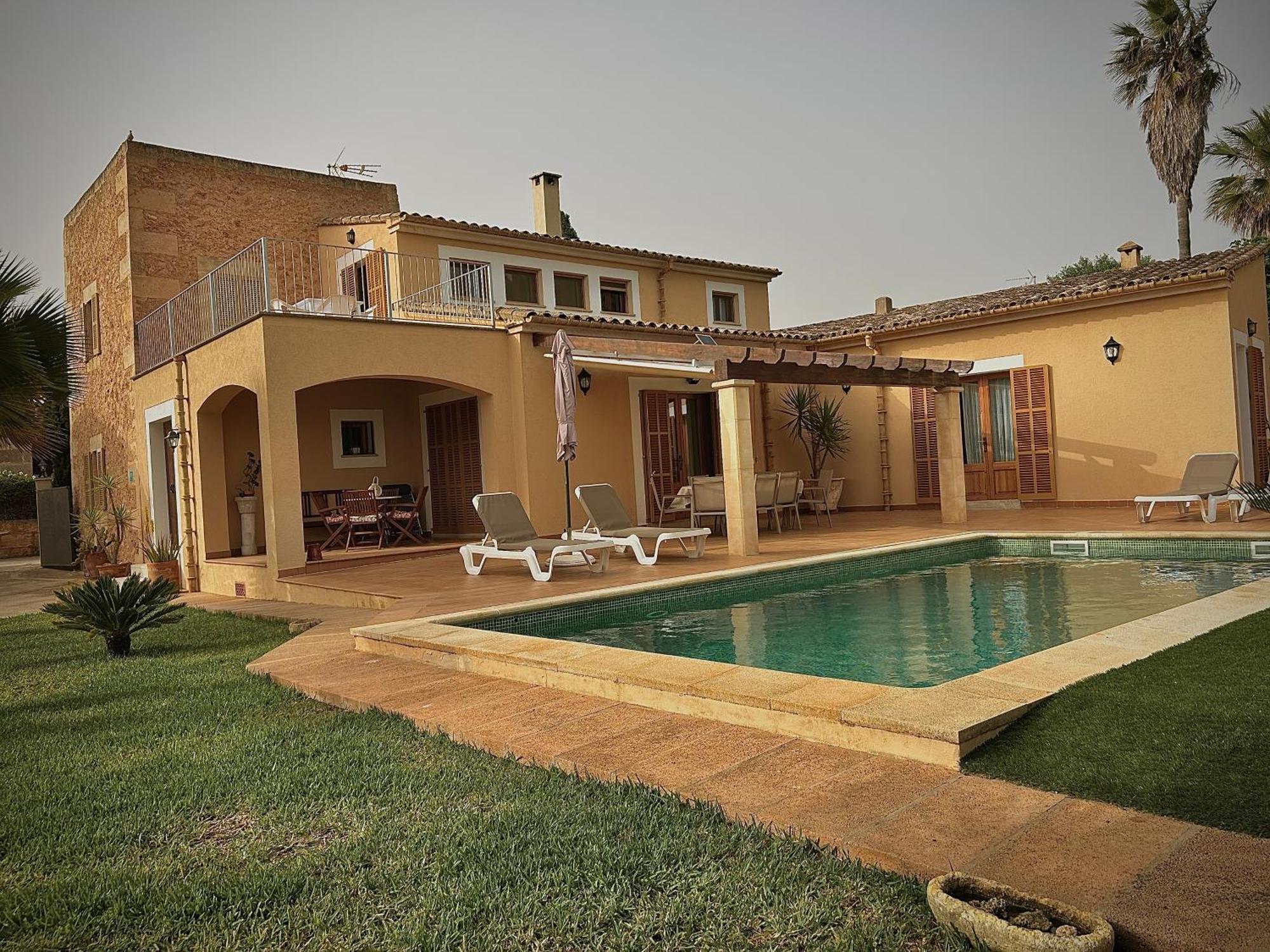 Finca rústica con piscina Cas Padrins de Campos Exterior foto