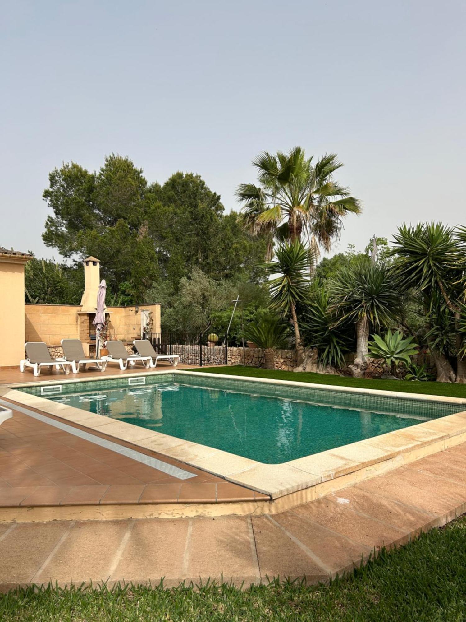 Finca rústica con piscina Cas Padrins de Campos Exterior foto